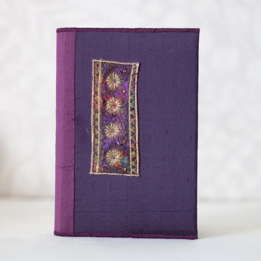  Flower Embroidered and Beaded Notebook Journal and Cover 