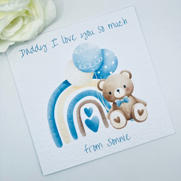 Personalised Fathers Day Card 1st Fathers day Card