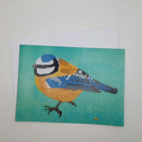 Blue Tit Blank card for mothers day