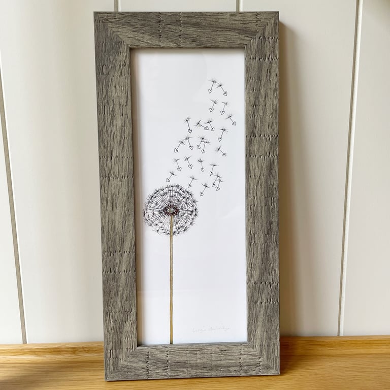 'Wish' 10" x 4" Framed Print