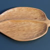 Cherry Wood Leaf Snack Dish (WB4)