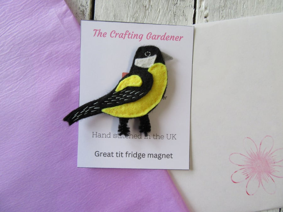 Great tit fridge magnet