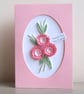 Teacher thank you card with quilled flowers, handmade, personalised - Image 4