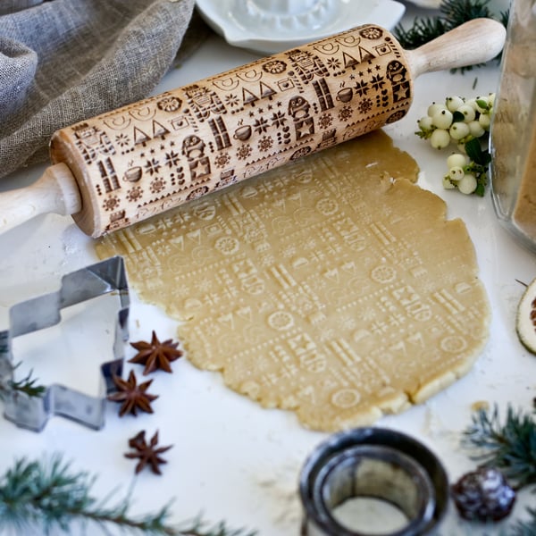 Christmas Nutcracker Embossing Rolling Pin