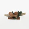 Felt acorn and oak leaves brooch