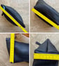 Lined Inner Tube Bag - Blue Zip & Striped Cyclist Lining - Image 7
