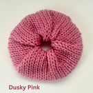 Hand Made Large Knitted Scrunchies - Hair Accessory For Long Hair
