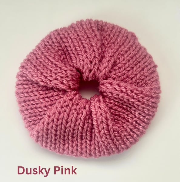 Hand Made Large Knitted Scrunchies - Hair Accessory For Long Hair