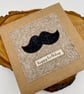 Moustache appliqué birthday card - Image 2