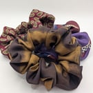 Upcycled Real Silk Scrunchie Handmade Silk Hair Tie, Sustainable Hair Accessory