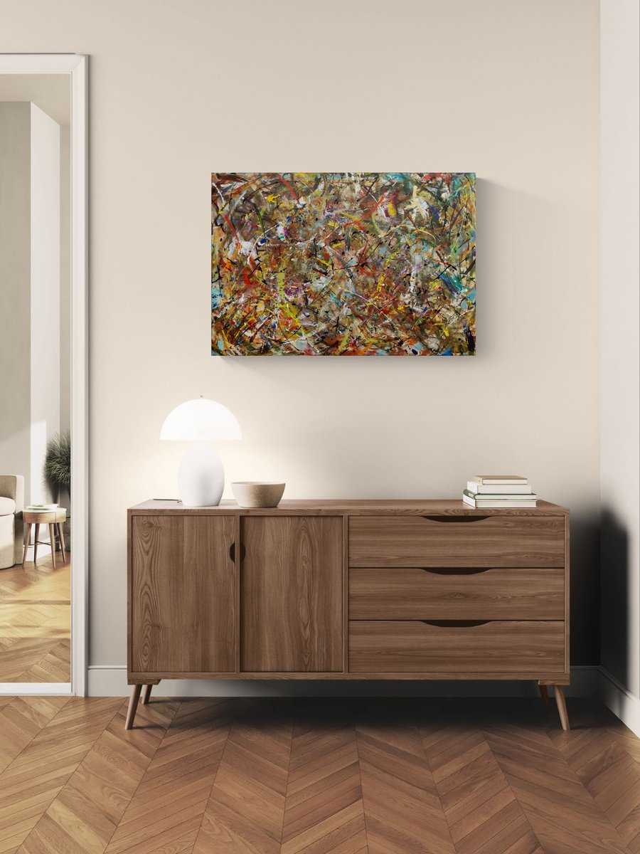 Original Abstract Art by Peter Taylor 95 x 66cm Oil on Canvas