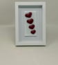 Framed Fused Glass Hearts