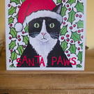 'Santa Paws' pack of 5 Christmas cards