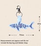 Shark Keyring - Embroidered Sea Creature Word Art Bag Charm - Image 5