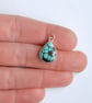 Turquoise pendant - blue and black - Image 2