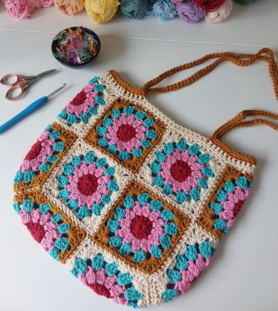 Crochet  Cotton Shoulder Bag 