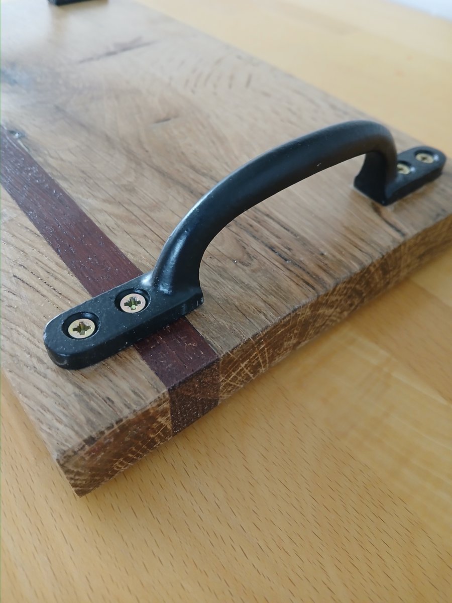 handmade table Centre piece is made from solid oak and mahogany.