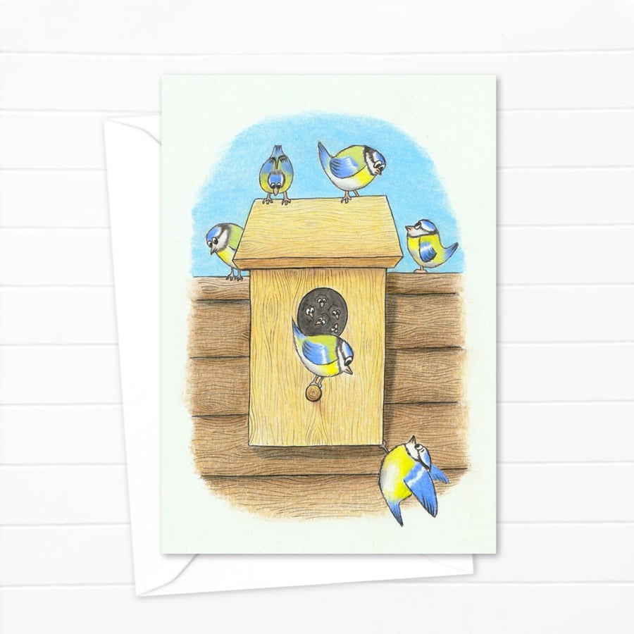 Garden Birds Greeting Card: Bird Lover Birthday Card (204)