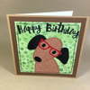 Happy Birthday Fabric Greetings Card