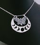 Sterling Silver Moon Moth Necklace (SKU060525) - Image 10