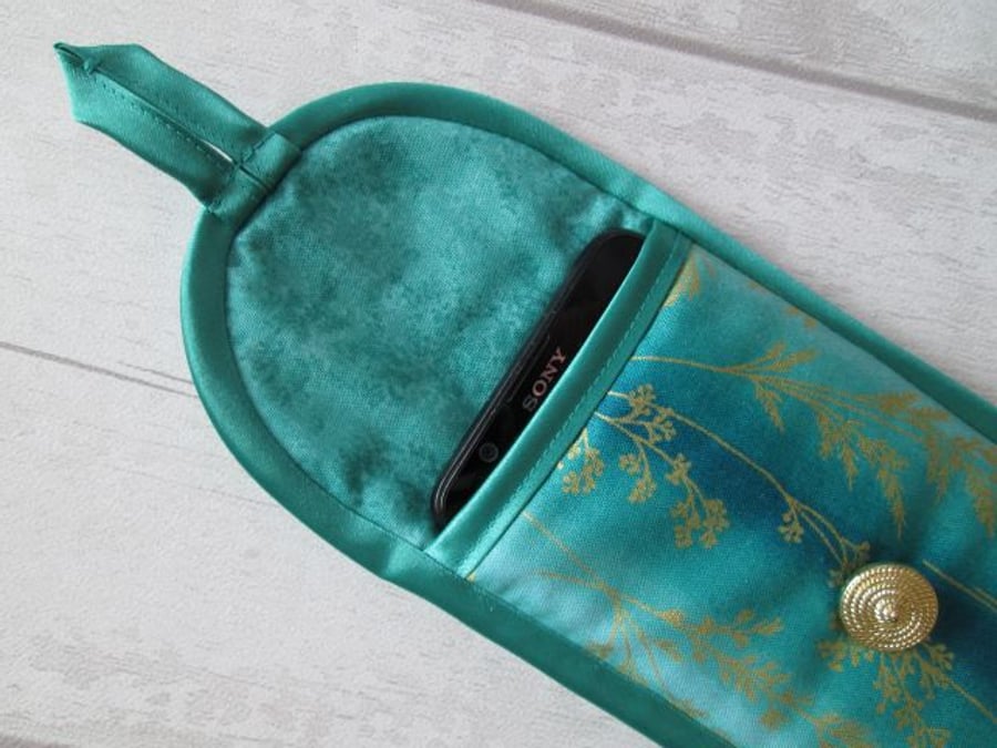 Turquoise and Gold Glasses or Phone Case