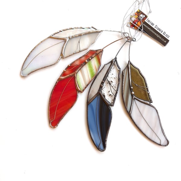 Stained Glass Answer Feather