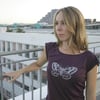 Silver Moth womens printed bamboo raglan T shirt  aubergine and silver