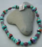 Peruvian handpainted bead necklace with glass & Magnesite beads - Image 3