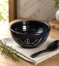 Moth design black bowl by Wychlings Pottery  - Image 4