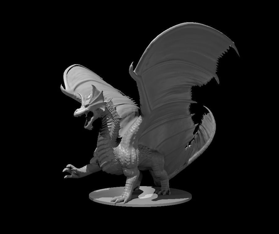 Adult Brass Dragon - 3D Printed Resin DnD Pathfinder Figure Mini Miniature