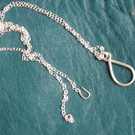 Sterling silver teardrop necklace