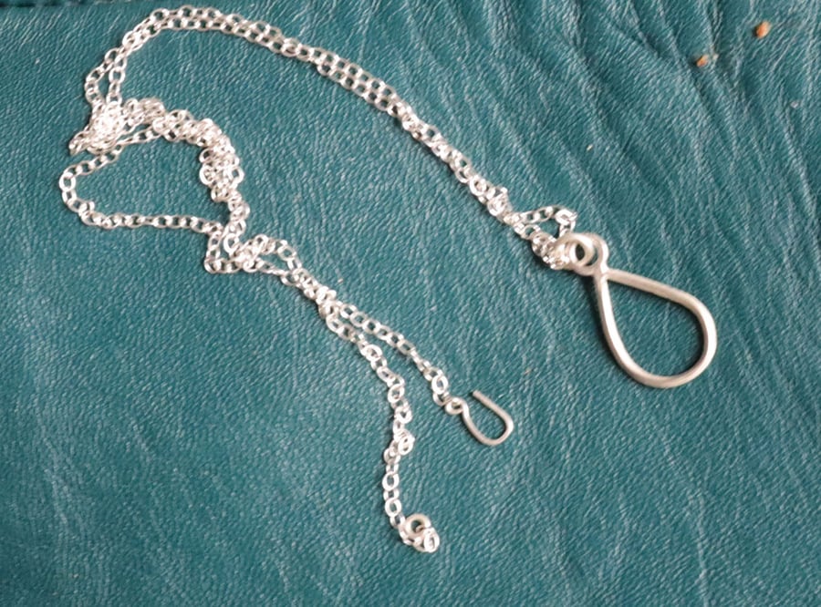 Sterling silver teardrop necklace