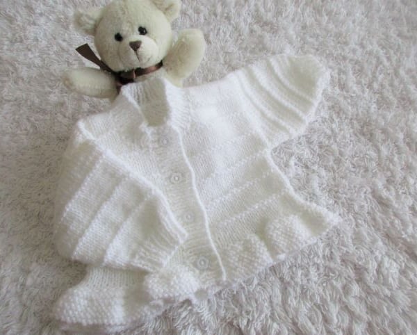 14" Baby Girls Round Neck Cardigan with Peplum