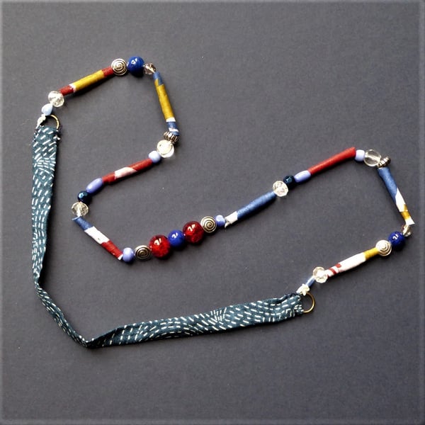 Textile Bead Necklace