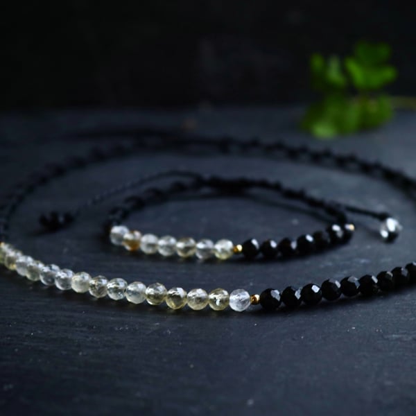 Women's jewellery set with Citrine and tourmaline 