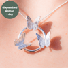 Dancing Butterflies Pendant, Handcrafted Sterling silver necklace for her