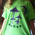 Hand painted mushroom t shirt
