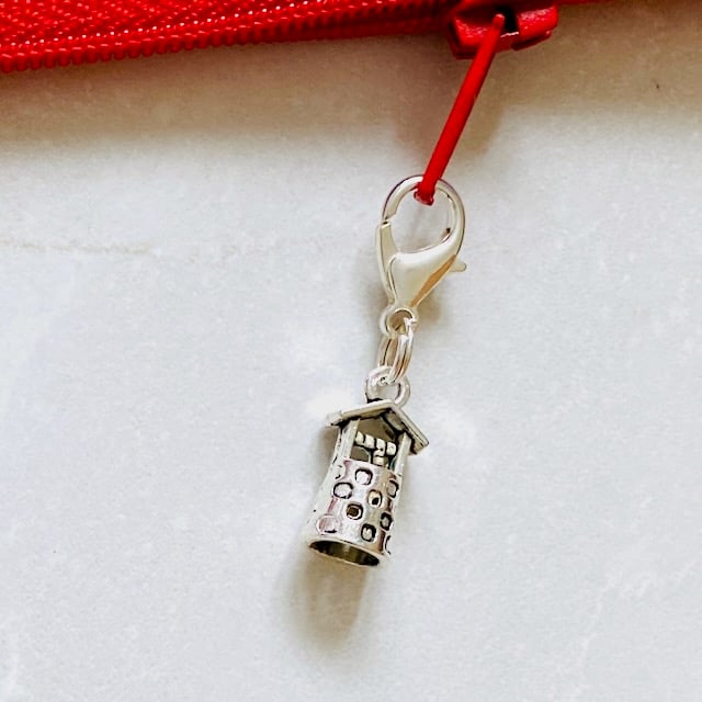 Wishing Well, clip on charm, stitch marker, zipper pull, planner charm 