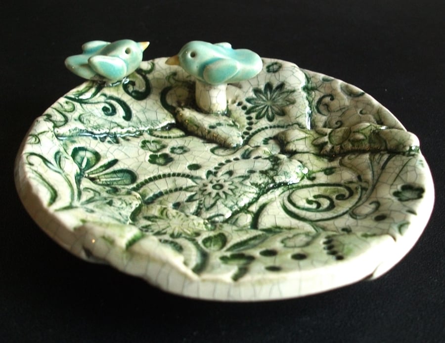 Tweet - cute little ceramic bird bowl, trinket plate