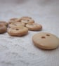 10 Small, Half Inch Concave Wooden Buttons - Image 4