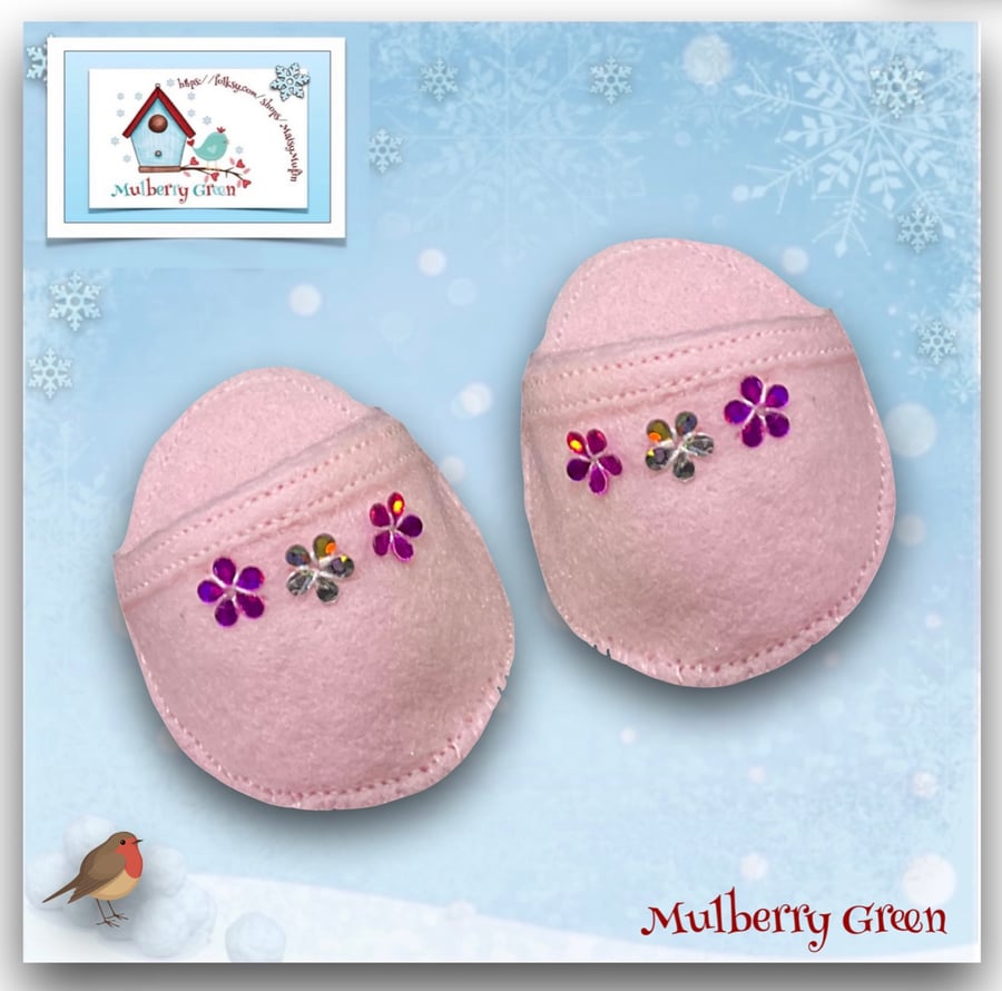 Pink Sequinned Slippers