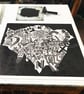 London Boroughs Linocut - Image 5