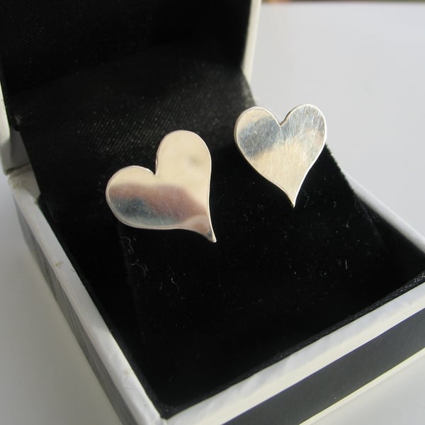 Sterling Silver Heart Earrings 