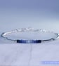 Sapphire Sterling Silver unique petite handmade bracelet - Image 2