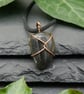 Simple Copper Wire Wrapped Black Pebble Pendant - Image 3