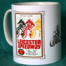 Speedway mug Leicester v Poole 1969 vintage programme design mug