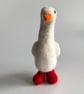Needle felted Puddle Duck with Red Boots Ornament - Image 3