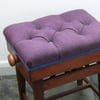 Upholstered Vintage Piano Stool