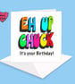 Eh up birthday cardwith colourful typography - Image 2