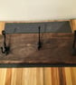 Beautiful Rustic Board with Vintage Coat Hooks